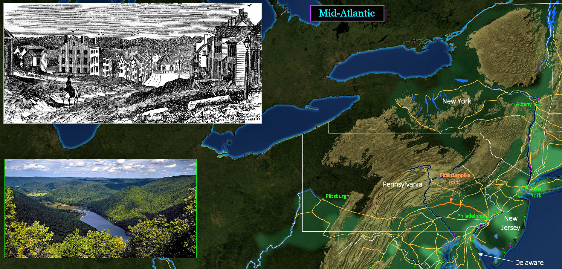 Mid-Atlantic Region, 1800